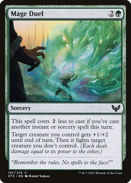 Mage Duel, Magic card STX 137 — Strixhaven: School of Mages set