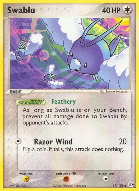 Swablu, Pokémon card EM 67 — Emerald set