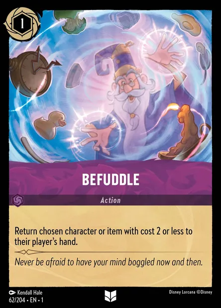 Befuddle, Disney Lorcana card CH1-062 — The First Chapter set