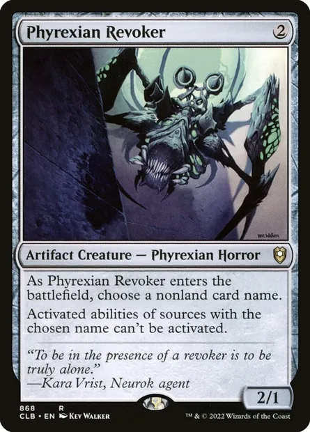 Phyrexian Revoker, Magic card CLB 868 — Commander Legends: Battle for Baldur's Gate set
