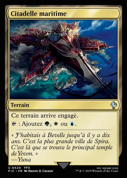 Citadelle maritime, carte Magic FIC 420 — extension Final Fantasy Commander