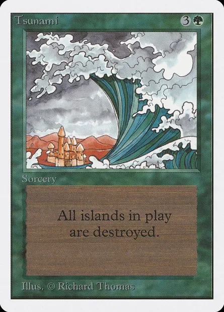Tsunami, carte Magic 2ED 222 — extension Unlimited Edition