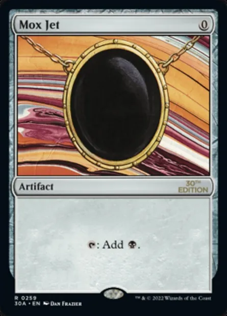 Mox Jet, carte Magic 30A 259 — extension 30th Anniversary Edition
