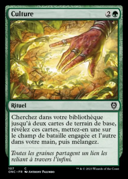 Culture, carte Magic ONC 107 — extension Phyrexia: All Will Be One Commander