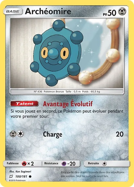 Archéomire, carte Pokémon TEU 100 — extension Duo de Choc