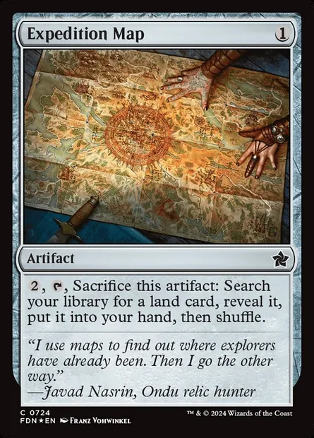Expedition Map, Magic card FDN 724 — Foundations set