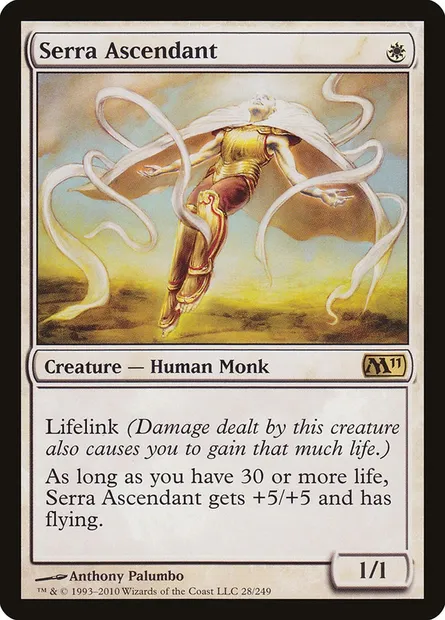 Serra Ascendant, Magic card M11 28 — Magic 2011 set