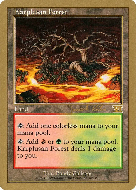 Forêt de Karpluse, carte Magic WC00 jk326 — extension World Championship Decks 2000