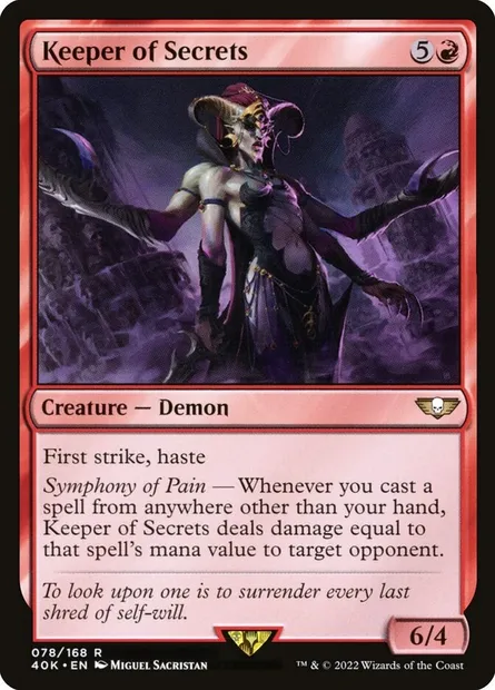 Keeper of Secrets, Magic card 40K 78 — Warhammer 40,000 Commander set