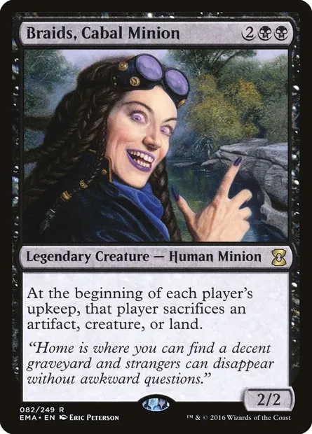 Braids, Cabal Minion, Magic card EMA 82 — Eternal Masters set