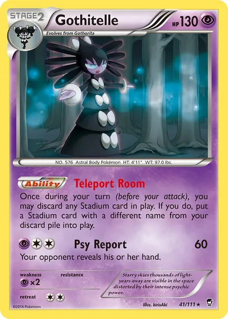Gothitelle, Pokémon card FFI 41 — Furious Fists set