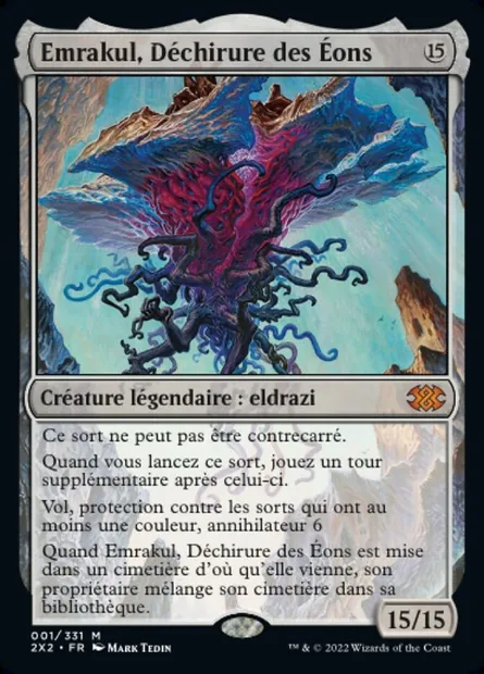 Emrakul, Déchirure des Éons, carte Magic 2X2 1 — extension Double Masters 2022