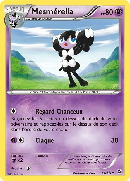 Mesmérella, carte Pokémon FFI 40 — extension Poings Furieux