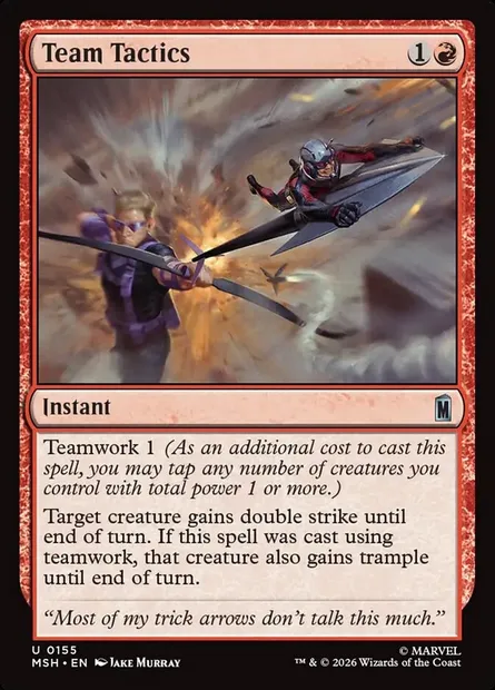 Team Tactics, Magic card MSH 155 — Marvel Super Heroes set