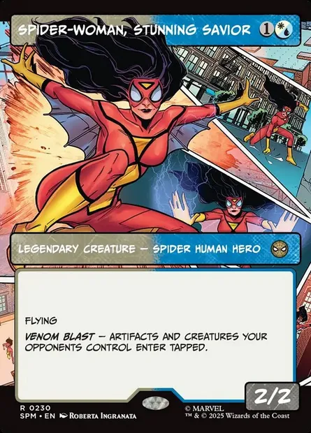 Spider-Woman, Stunning Savior, Magic card SPM 230 — Marvel's Spider-Man set