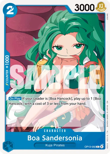 Boa Sandersonia, One Piece card OP13-050 — CARRYING ON HIS WILL set