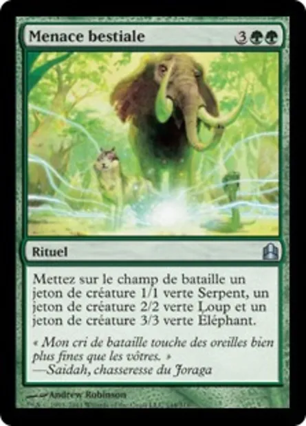 Menace bestiale, carte Magic CMD 144 — extension Commander 2011