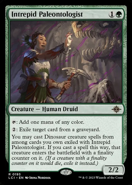 Intrepid Paleontologist, Magic card LCI 193 — The Lost Caverns of Ixalan set