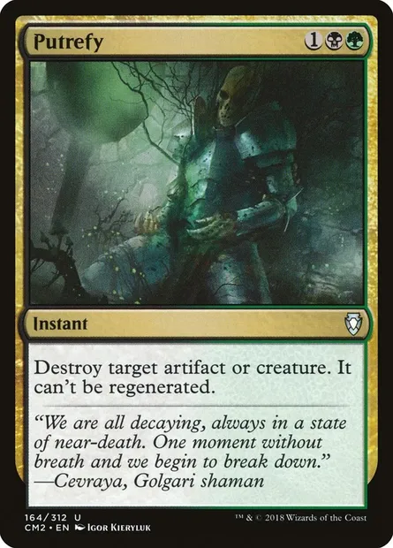 Putrefy, Magic card CM2 164 — Commander Anthology Volume II set