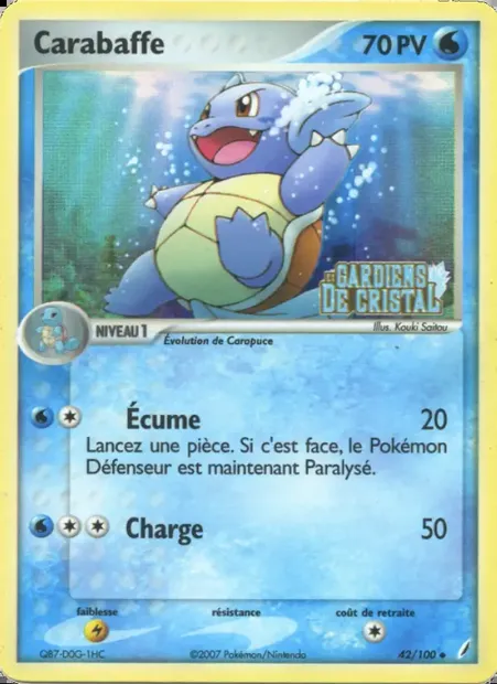 Carabaffe, carte Pokémon CG 42 — extension EX Gardiens de Cristal