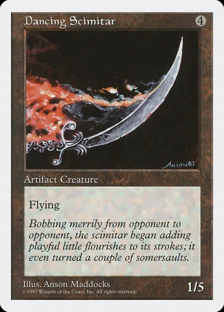 Dancing Scimitar, Magic card 5ED 362 — Fifth Edition set
