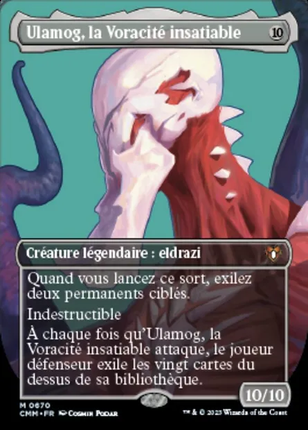 Ulamog, la Voracité insatiable, carte Magic CMM 670 — extension Commander Masters