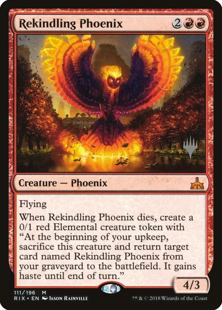Rekindling Phoenix, Magic card PRIX 111p — Rivals of Ixalan Promos set
