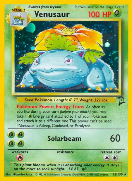 Florizarre, carte Pokémon B2 18 — extension Base Set 2