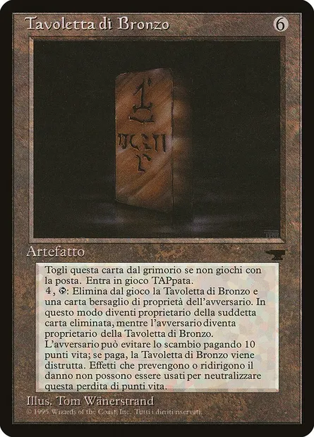 Tablette de bronze, carte Magic RIN 106 — extension Rinascimento