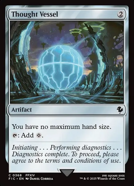 Thought Vessel, Magic card FIC 368 — Final Fantasy Commander set