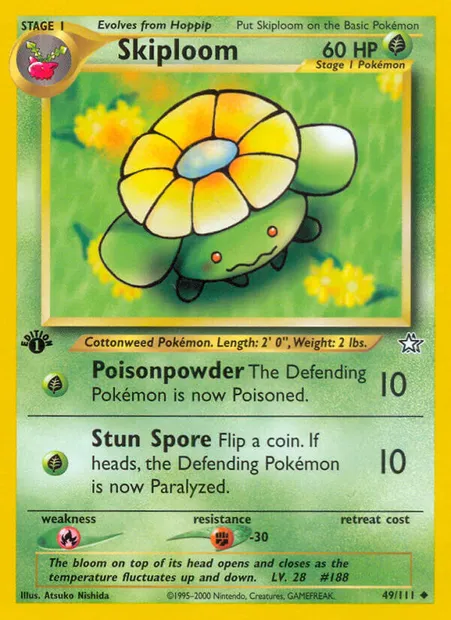 Skiploom, Pokémon card NG 49 — Neo Genesis set