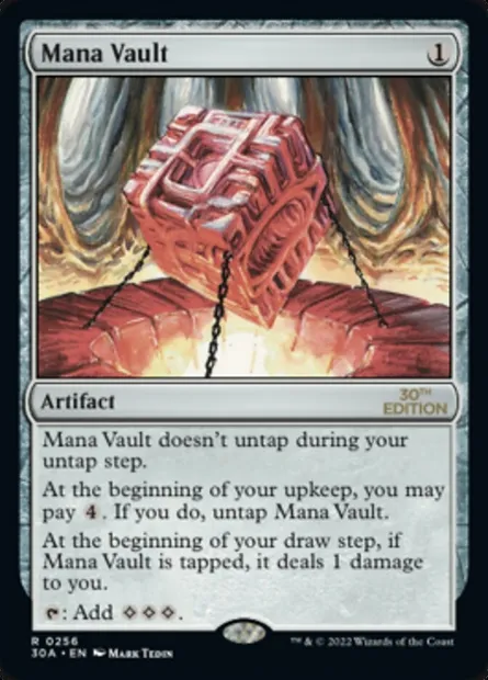 Mana Vault, Magic card 30A 256 — 30th Anniversary Edition set