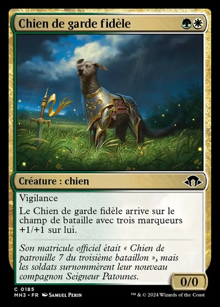 Chien de garde fidèle, carte Magic MH3 185 — extension Modern Horizons 3