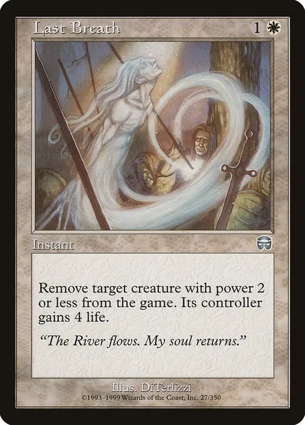Last Breath, Magic card MMQ 27 — Mercadian Masques set
