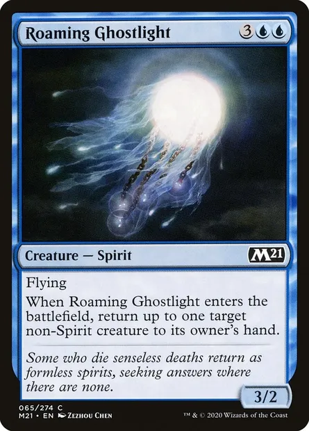 Roaming Ghostlight, Magic card M21 65 — Core Set 2021 set