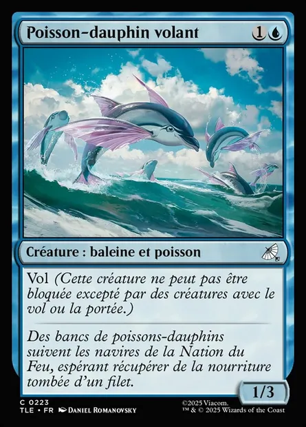 Poisson-dauphin volant, carte Magic TLE 223 — extension Avatar: The Last Airbender Eternal