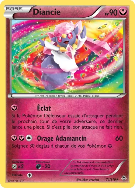 Diancie, carte Pokémon PHF 71 — extension Vigueur Spectrale