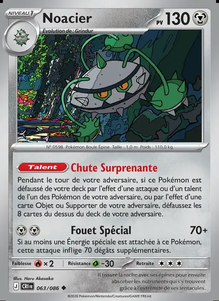 Noacier, carte Pokémon CRI 063 — extension Chaos Ascendant