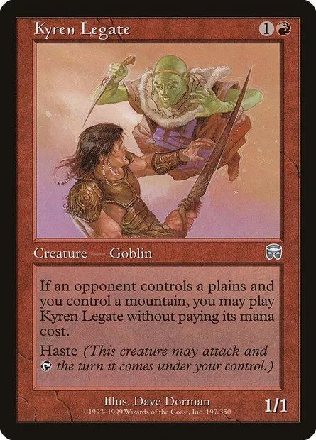 Kyren Legate, Magic card MMQ 197 — Mercadian Masques set