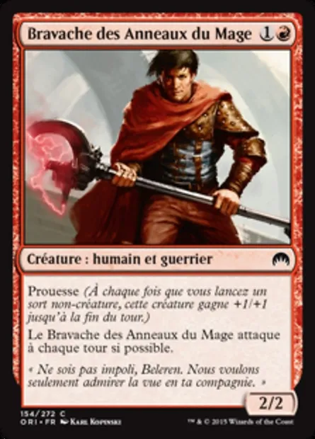 Bravache des Anneaux du Mage, carte Magic ORI 154 — extension Magic Origines