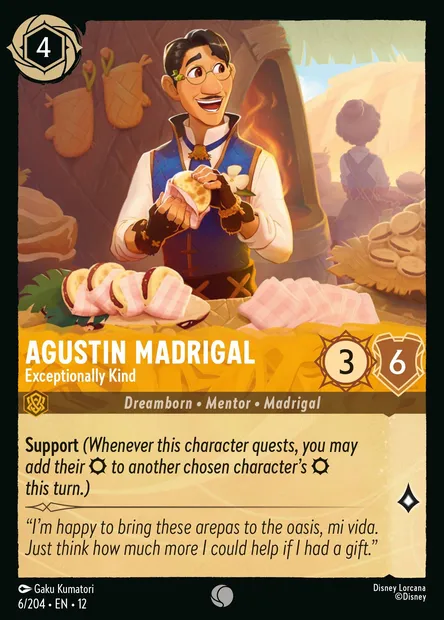 Agustin Madrigal - Exceptionally Kind, Disney Lorcana card CH12-006 — Wilds Unknown set