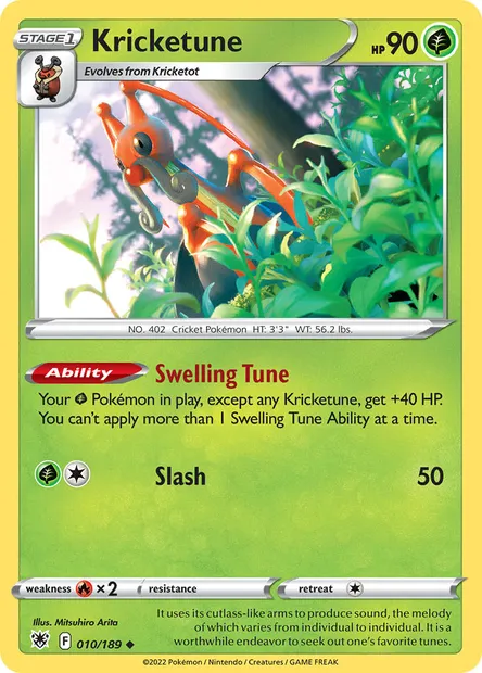 Kricketune, Pokémon card ASR 010 — Astral Radiance set