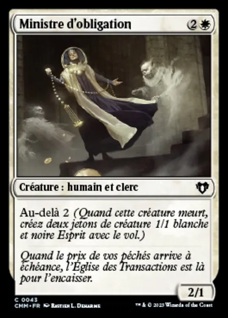 Ministre d'obligation, carte Magic CMM 43 — extension Commander Masters