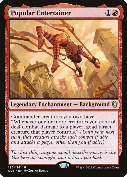 Popular Entertainer, Magic card CLB 192 — Commander Legends: Battle for Baldur's Gate set