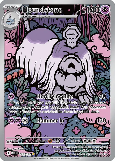 Houndstone, Pokémon card MEG 145 — Mega Evolution set