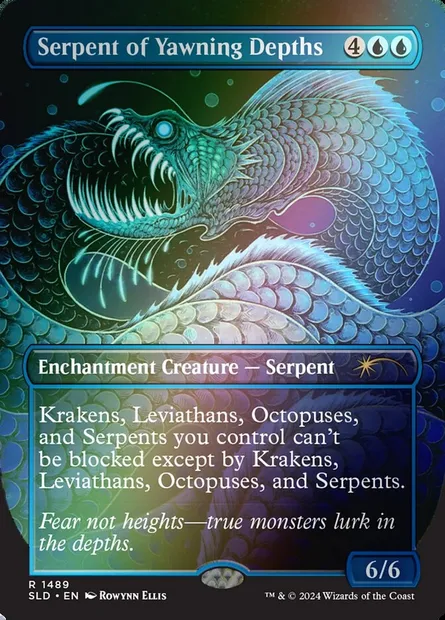Serpent of Yawning Depths, Magic card SLD 1489★ — Secret Lair Drop set