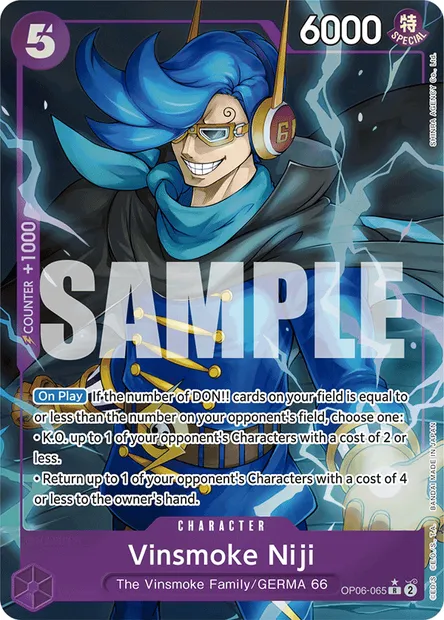 Vinsmoke Niji, One Piece card OP06-065 — WINGS OF THE CAPTAIN set
