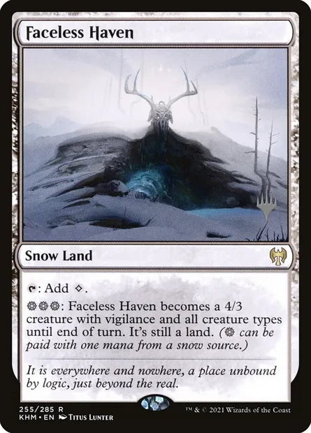 Faceless Haven, Magic card PKHM 255p — Kaldheim Promos set