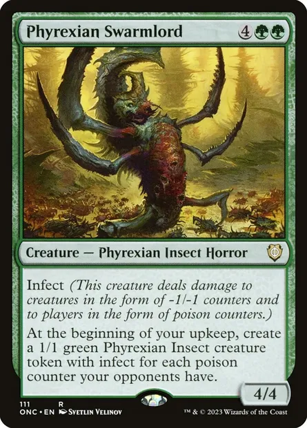 Phyrexian Swarmlord, Magic card ONC 111 — Phyrexia: All Will Be One Commander set