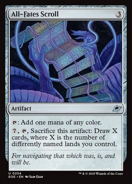 All-Fates Scroll, Magic card EOE 234 — Edge of Eternities set